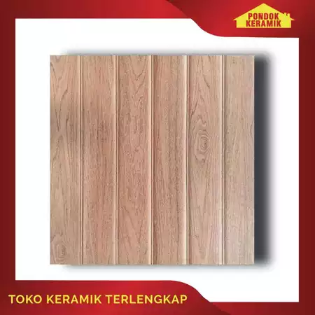 Keramik Lantai Signature 50x50 Guarea Beige Motif Serat Kayu Embossed