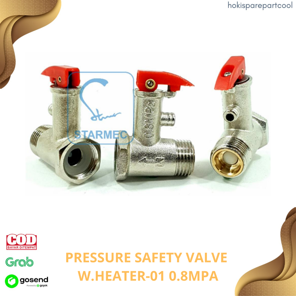 Jual SAFETY VALVE WATER HEATER KLEP WATER HEATER PENGAMAN PEMANAS AIR 1