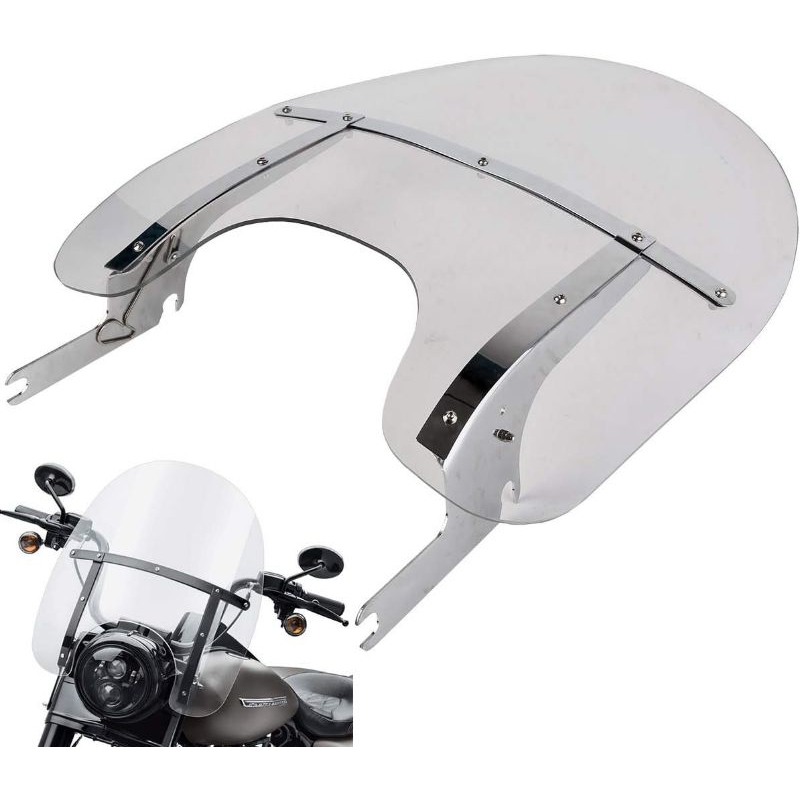 TWOM Smoke Windshield For Harley Touring Road King FLHR 1994-2023 – Acrylic With Bracket, 28.75" X 22"