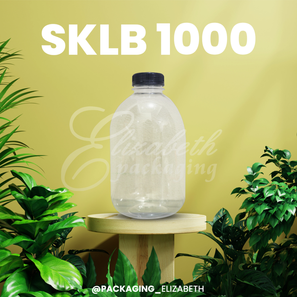 Jual Botol SKLB 1000ml/1 liter tutup warna hitam | Shopee Indonesia