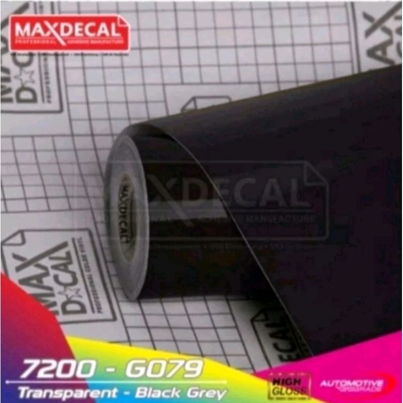 Jual sticker MAXDECAL 7200-G073 Dark Grey stiker skotlet hitam ...