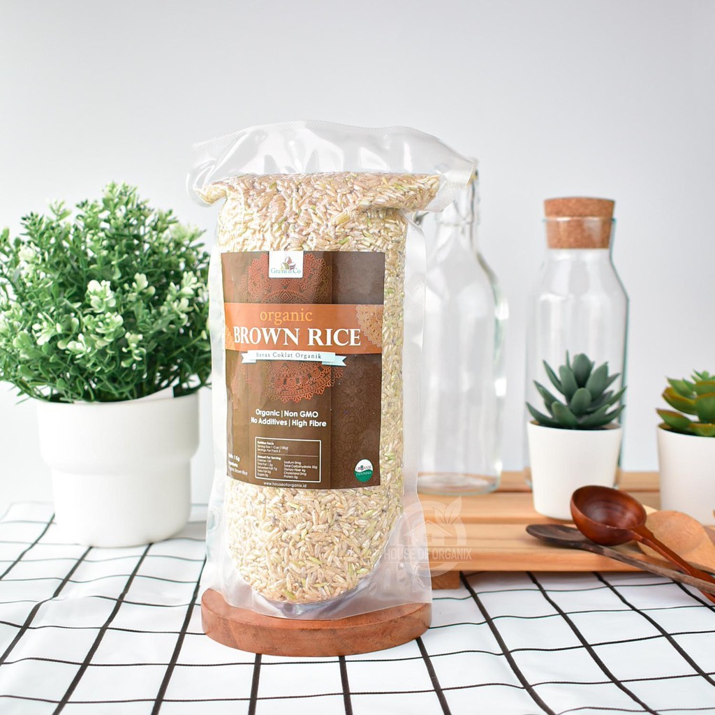 Jual Grains N Co Organic Brown Rice ( Beras Coklat Organik ) 1 Kg ...
