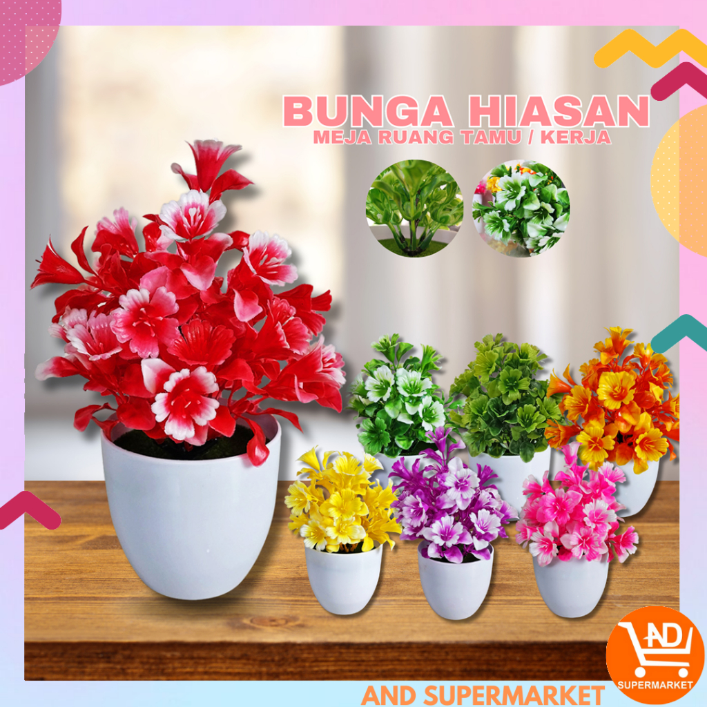 Jual Tanaman Bunga Hias Plastik Pot Tanaman Hias Bunga Lonceng Palsu Dekorasi Rumah Artificial