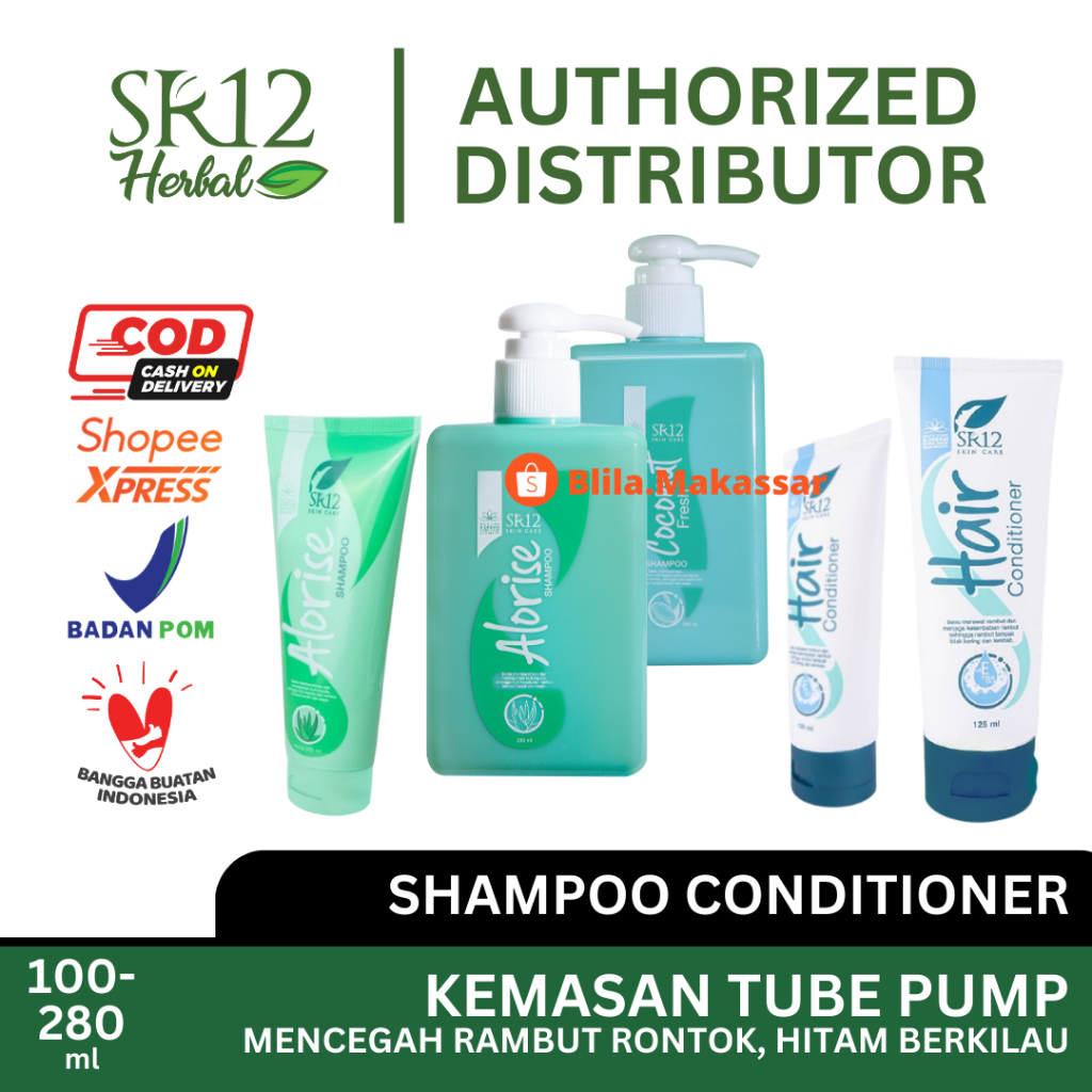PERAWATAN RAMBUT BERKILAU SR12 Shampoo Kondisioner Coconut Fresh Gatal Ketombe Atasi Rambut Rontok