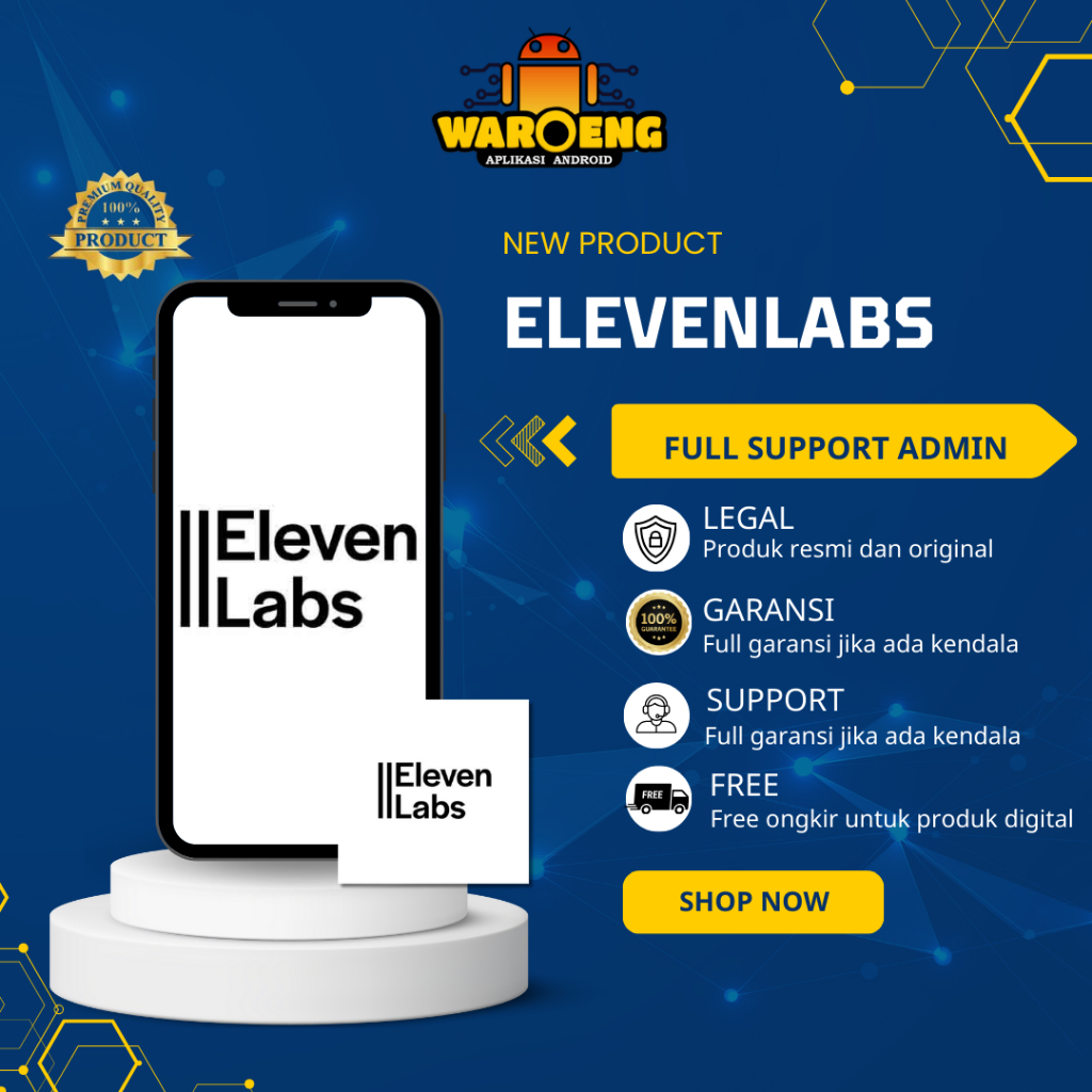 Jual Elevenlabs Ai Voice Cloning Premium 1 Tahun Murah Bergaransi