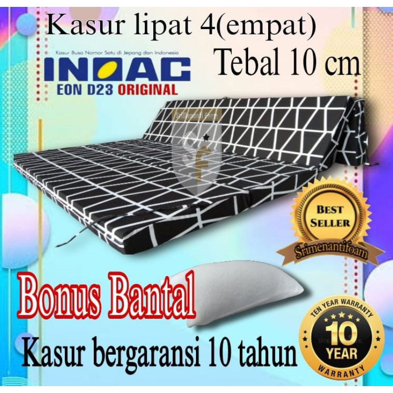 Jual KASUR LIPAT 4 INOAC.(BONUS BANTAL)KASUR LIPAT TEBAL 10CM ...