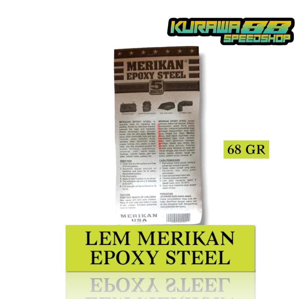 Jual LEM MERIKAN EPOXY STEEL 68GRAM | LEM BESI MERIKAN STEEL | MERIKAN ...