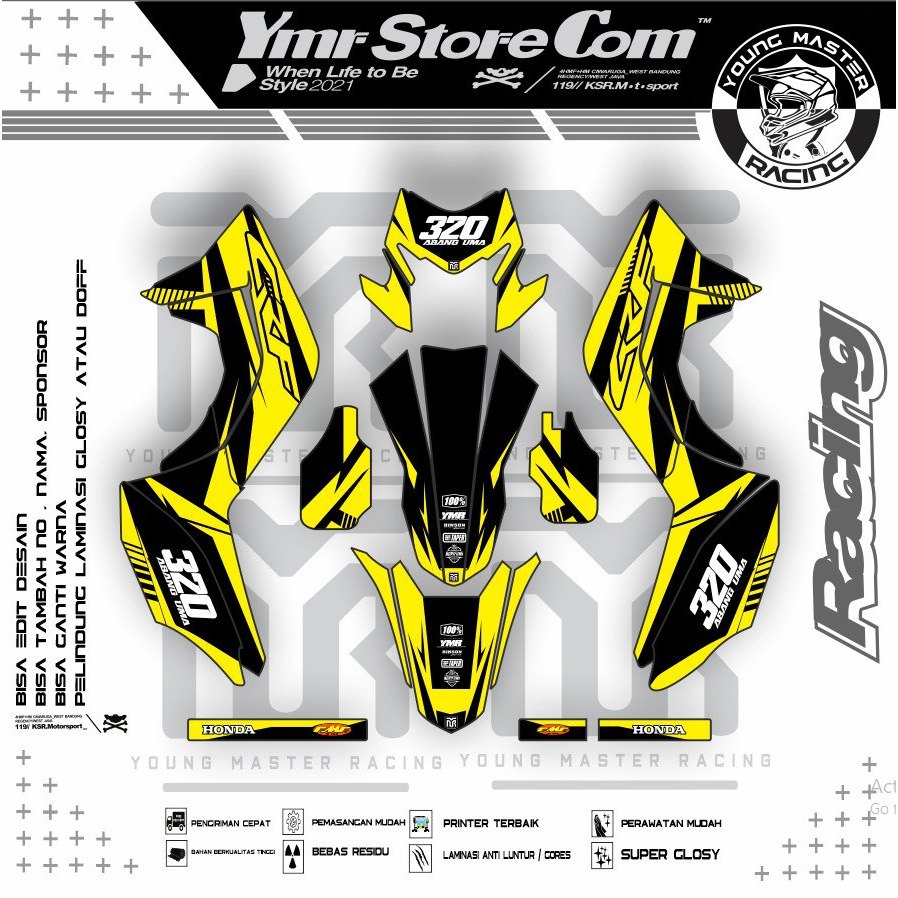 Jual Stiker Decal Crf L Full Body Bisa Untuk Body Motor Klx Wr