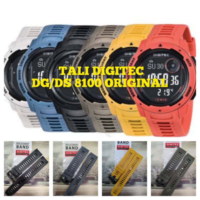 Jual Tali jam tangan Karet Digitec Dg 8100/Ds 8100 Outdoor Original ...