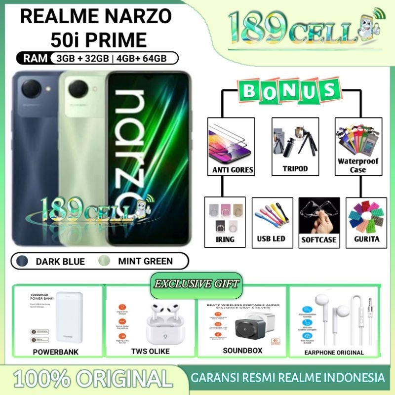 Jual REALME NARZO 50i PRIME RAM 4/64 GB | NARZO 50i PRIME RAM 3/32 GB ...