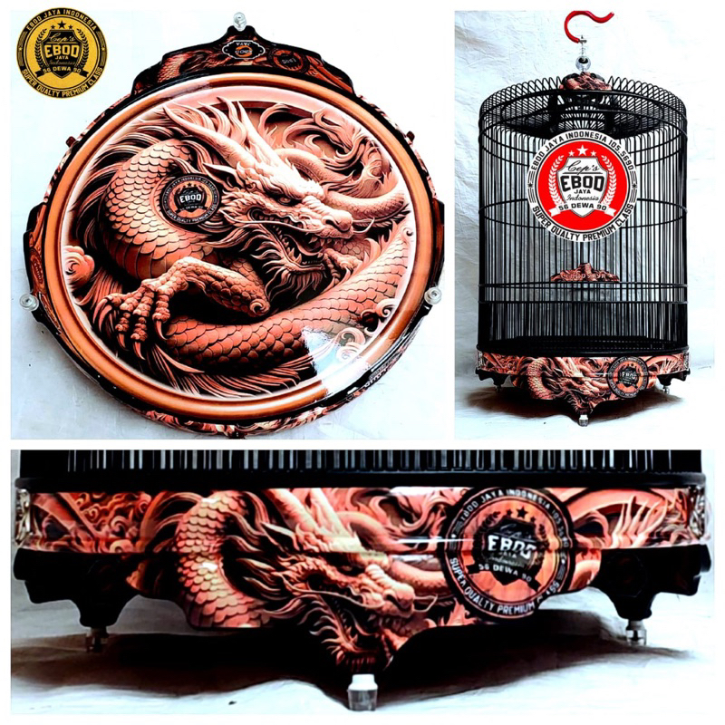 Jual SANGKAR MURAI EBOD PVC DEKAL NAGA NEW NO.2 | Shopee Indonesia