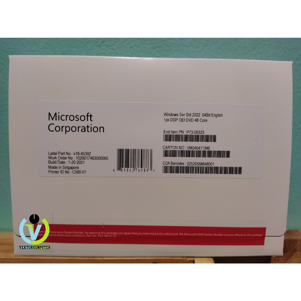 Jual Windows Server 2022 Standard 48 Core 5 CALs With COA DVD Original ...