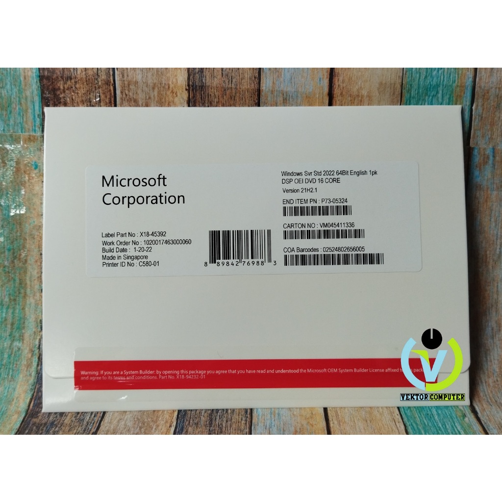 Jual Windows Server 2022 Standard 16 Core 5 CALs With COA DVD Original ...