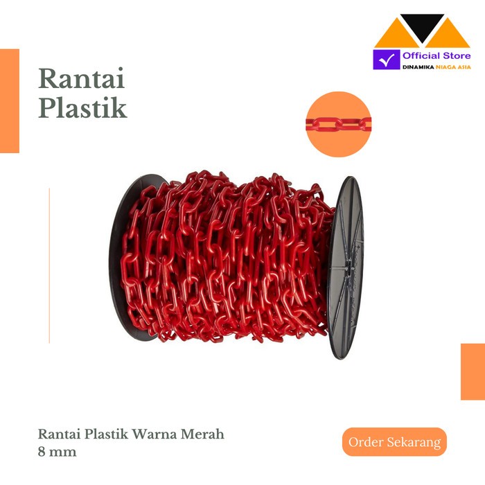 Jual Plastic Chain Rantai Plastik Warna Kuning 8mm Harga Per Meter ...