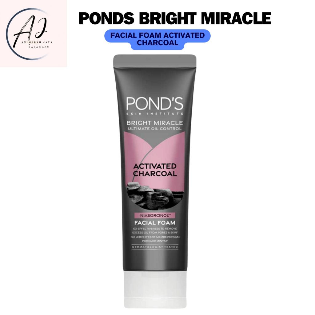 Jual PONDS BRIGHT MIRACLE OIL CONTROL FACIAL FOAM ACTIVATED CHARCOAL ...