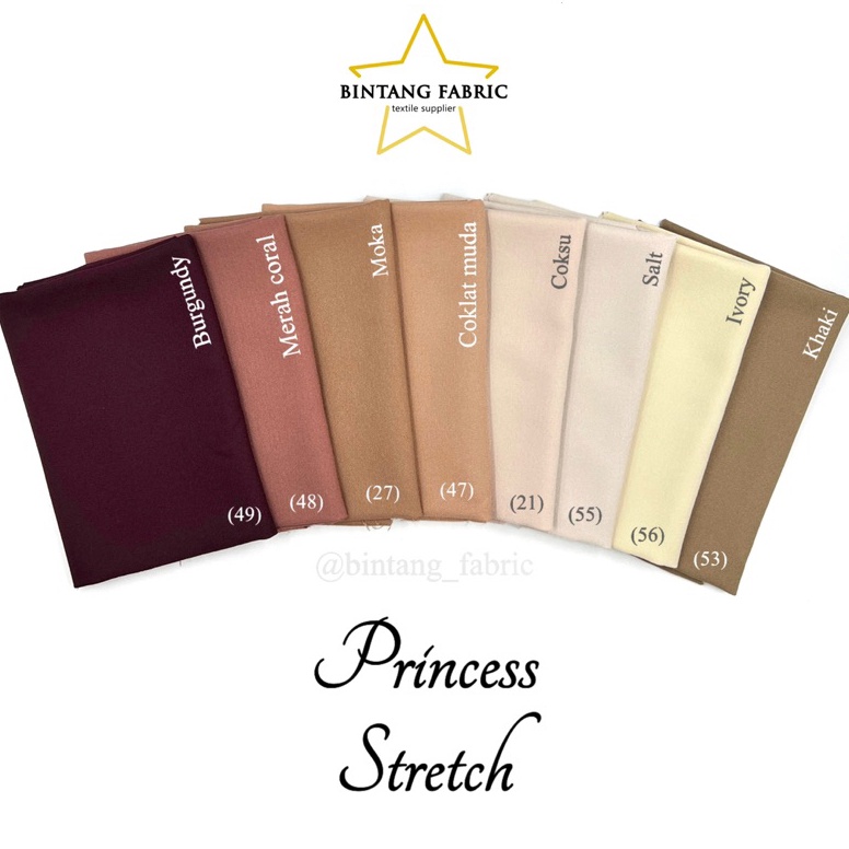 Jual ART N93D Bahan Kain Princess Stretch Lady Zara 1 meter | Shopee ...