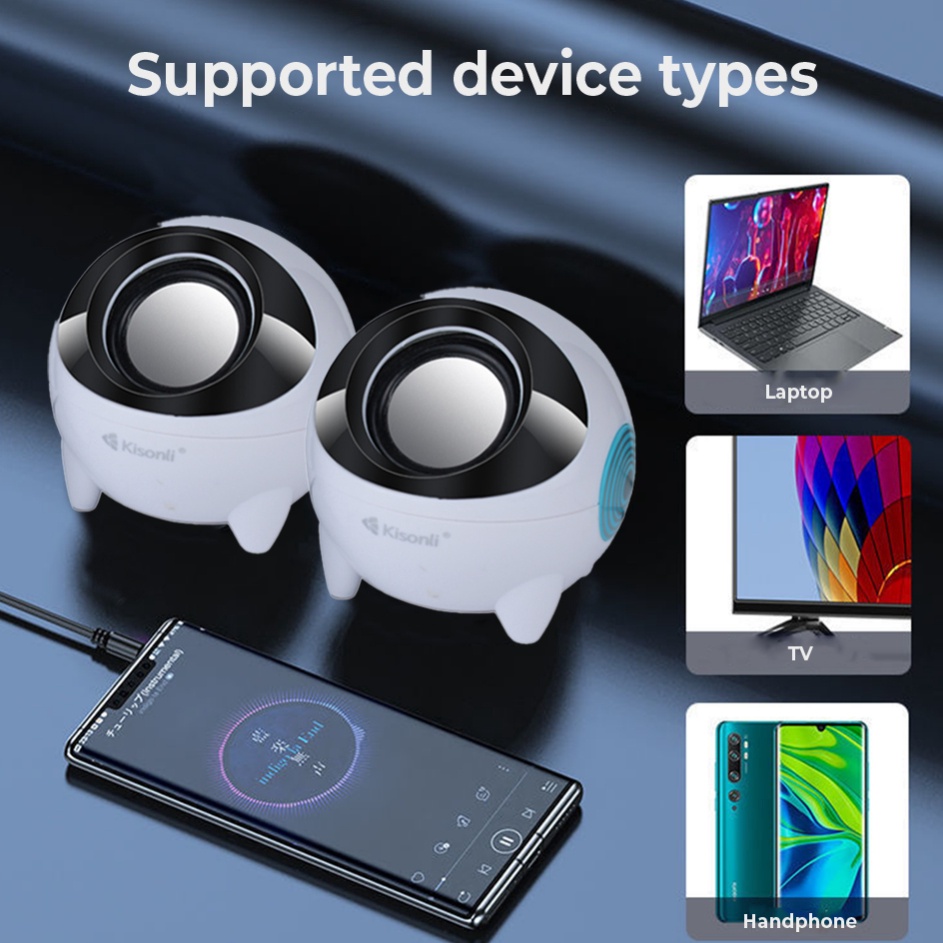 Jual TK Kisonli K8 Speaker Laptop Mini Usb Super Bass Putih | Shopee ...