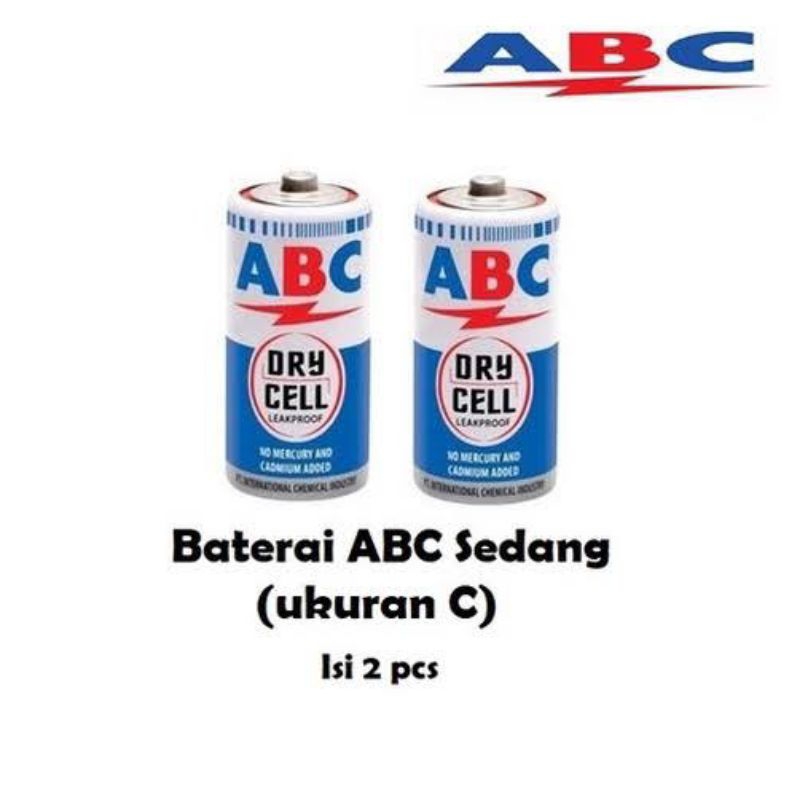 Jual Baterai ABC R14 Biru Type C 2Pcs Murah | Shopee Indonesia