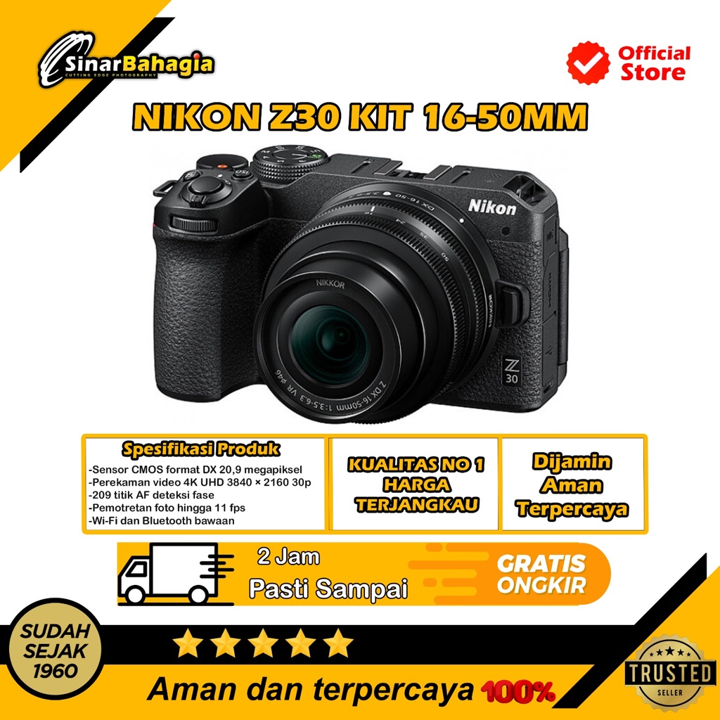 Jual NIKON Z30 Kit 16-50mm/ Nikon Z 30 Kit16-50 & 50-250mm / Z30 Body ...