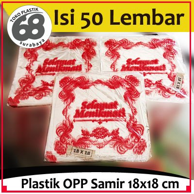 Plastik OPP Samir Selamat Menikmati Ukuran 18x18 cm Isi 50 Lembar