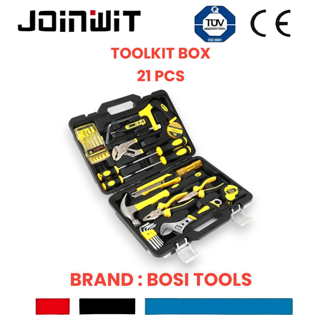 Jual TOOLKIT BOX SET 21 PCS SIJI TOOL Set Tool Kit Tool Box 21pcs BOSI