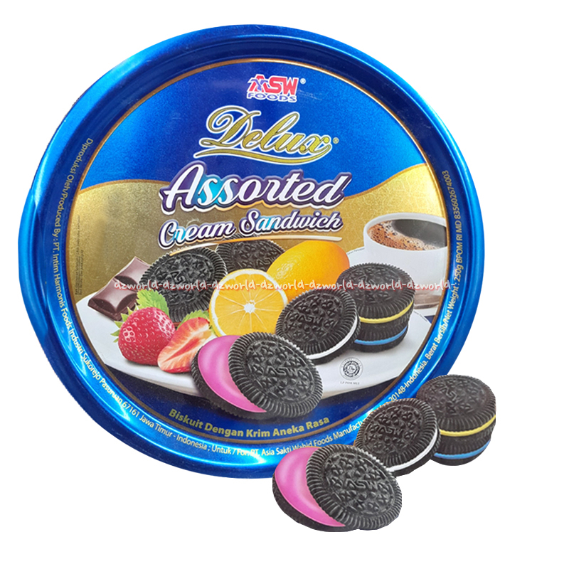 Jual Asw Foods Delux 250gr Assorted Cream Sandwich Biskuit Dengan Krim