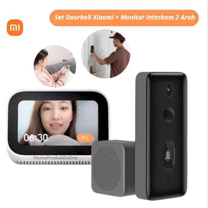 Jual Set Bel Pintu Pagar Rumah Kamera Smart Doorbell 3 Xiaomi Camera ...