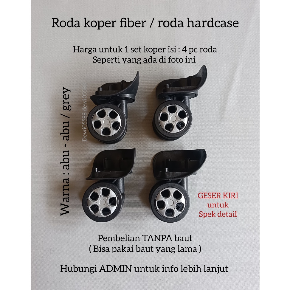 Jual RODA KOPER RODA DOUBLE WHEEL RODA PUTAR 36 RODA KOPER VIBER RODA ...