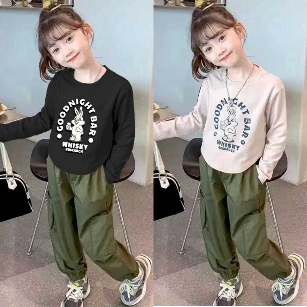 Jual Baju Anak Perempuan 1 12tahun Setelan Cargo Anak Kaos Anak