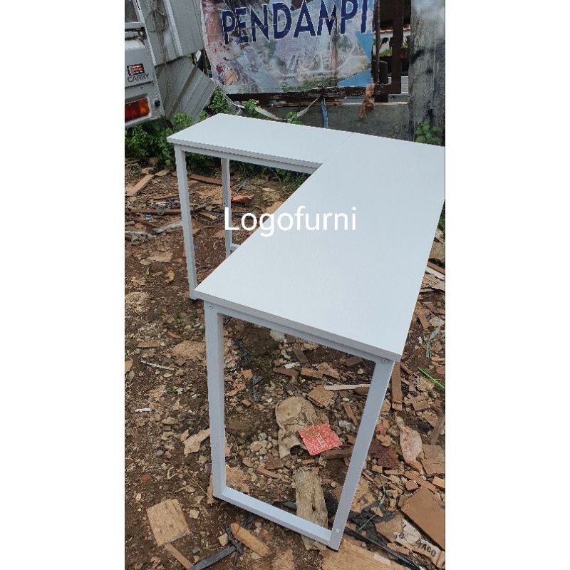 Jual Meja L Rakitan Knockdown (Bisa Kargo) | Shopee Indonesia