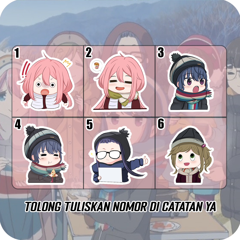 Jual Stiker Glossy Yuru Camp, Rin Nadeshiko Chiaki Aoi, Sticker Anime ...