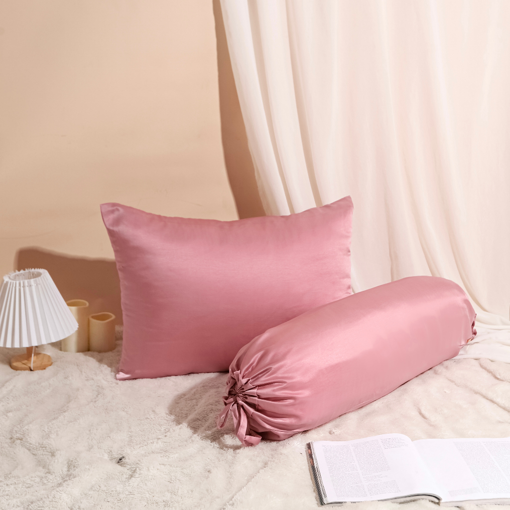 Jual BUNDLE Sarung Bantal dan Guling Set PREMIUM Satin Silk Beauty