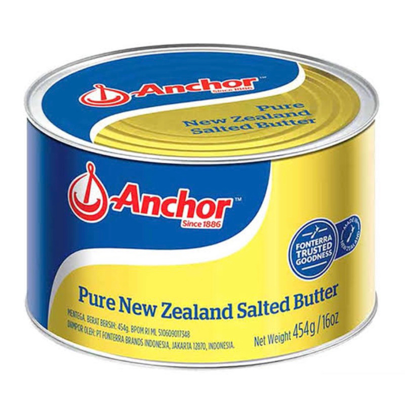 Jual Butter Anchor Pure New Zealand Salted butter 454 gram (BUKAN ...