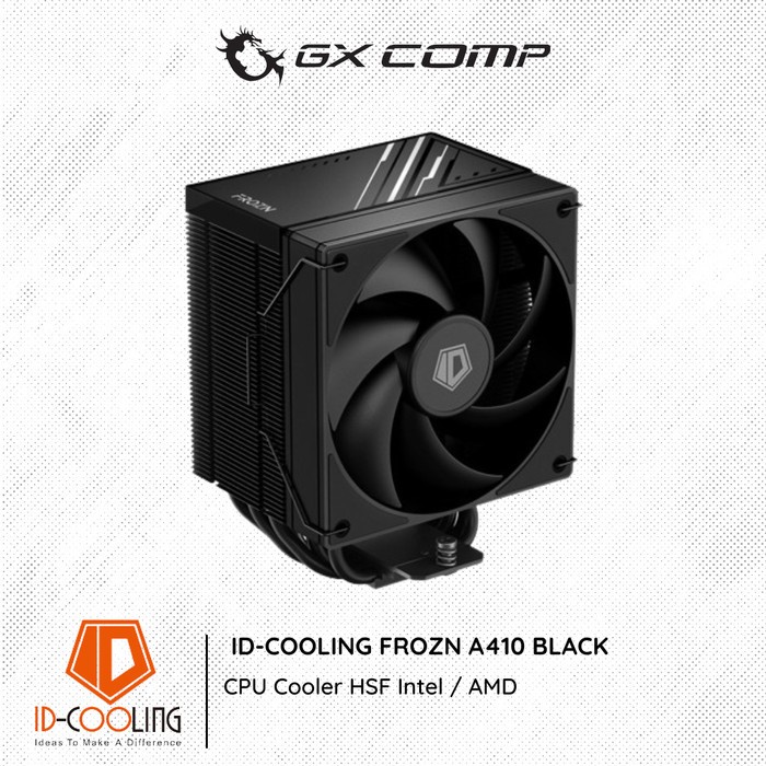 ID-COOLING FROZN A410 Black CPU-Luftkühler – 4 Heatpipes, 120mm Lüfter, Für Intel & AMD