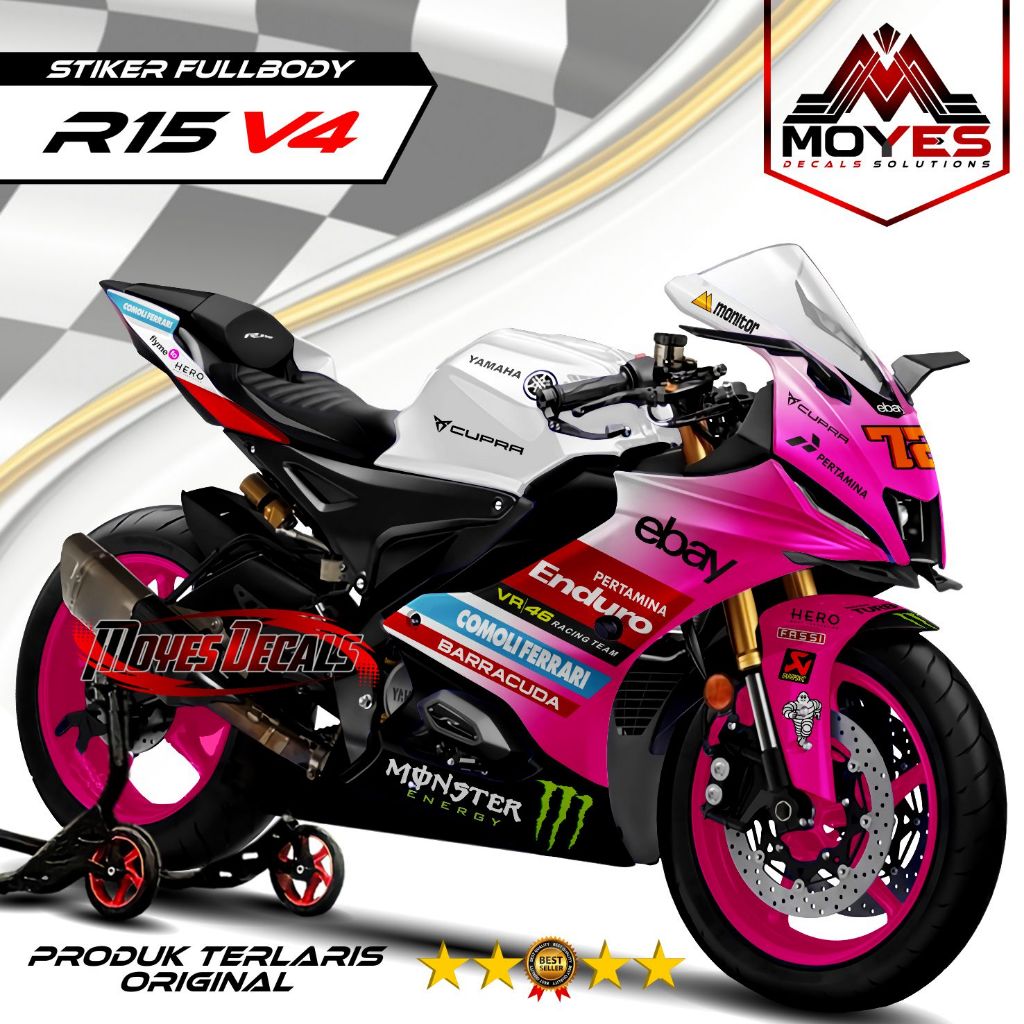 Jual Decal Stiker R15 V4 Variasi Sticker Fullbody Design Racing 2.0 ...