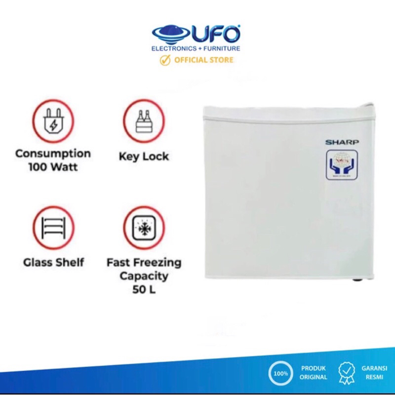 Jual Sharp Mini Bar SJ-50MB-XW/SJ50MBXW Kulkas Portable | Shopee Indonesia