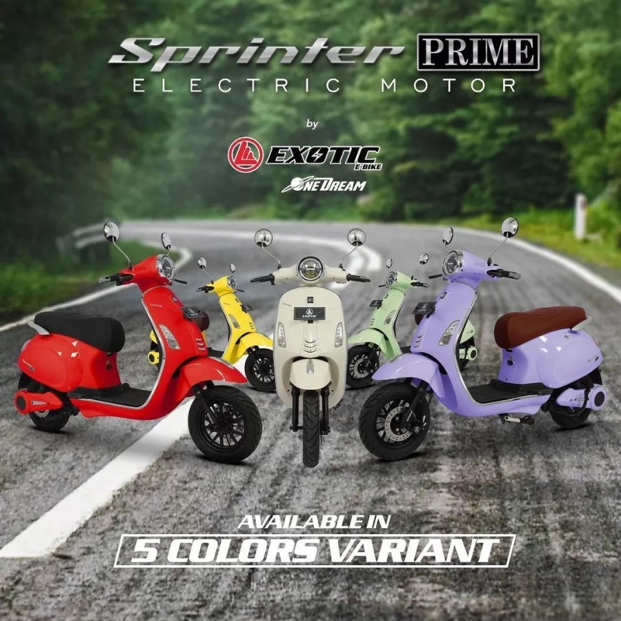 Jual Sepeda Motor Listrik Exotic Sprinter Prime 1200 Watt Jarak Tempuh ...