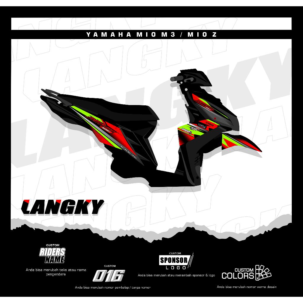 Jual Striping/Stiker Mio M3 and Mio Z Racing Style V2 | Shopee Indonesia