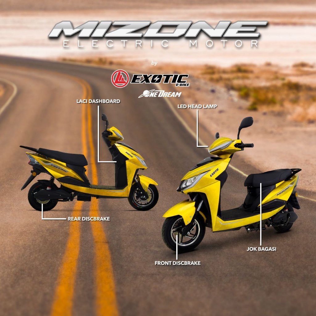 Jual Motor Listrik Exotic Mizone Molis 48V/32.2Ah 1000W | Shopee Indonesia