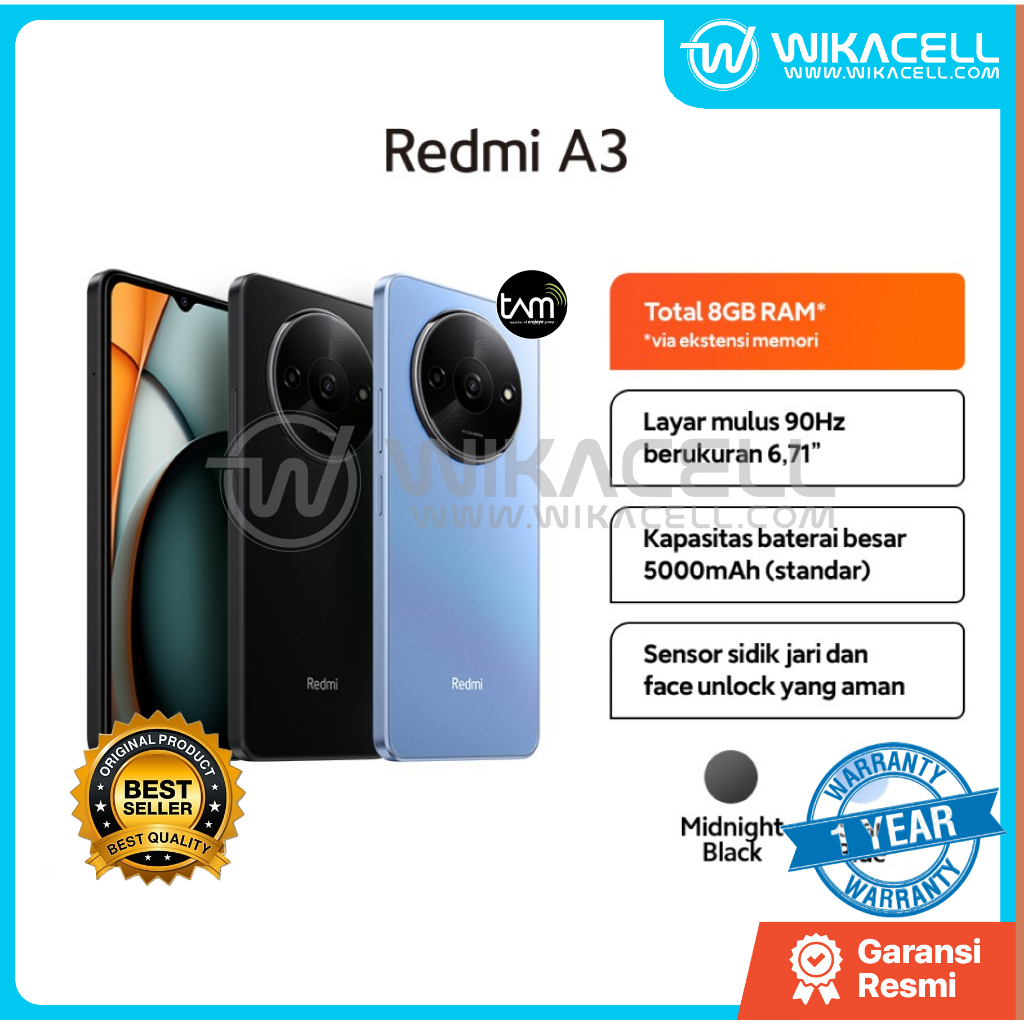 未開封Xiaomi Redmi A3 ミッドナイトブラック 4GB ＋128GB