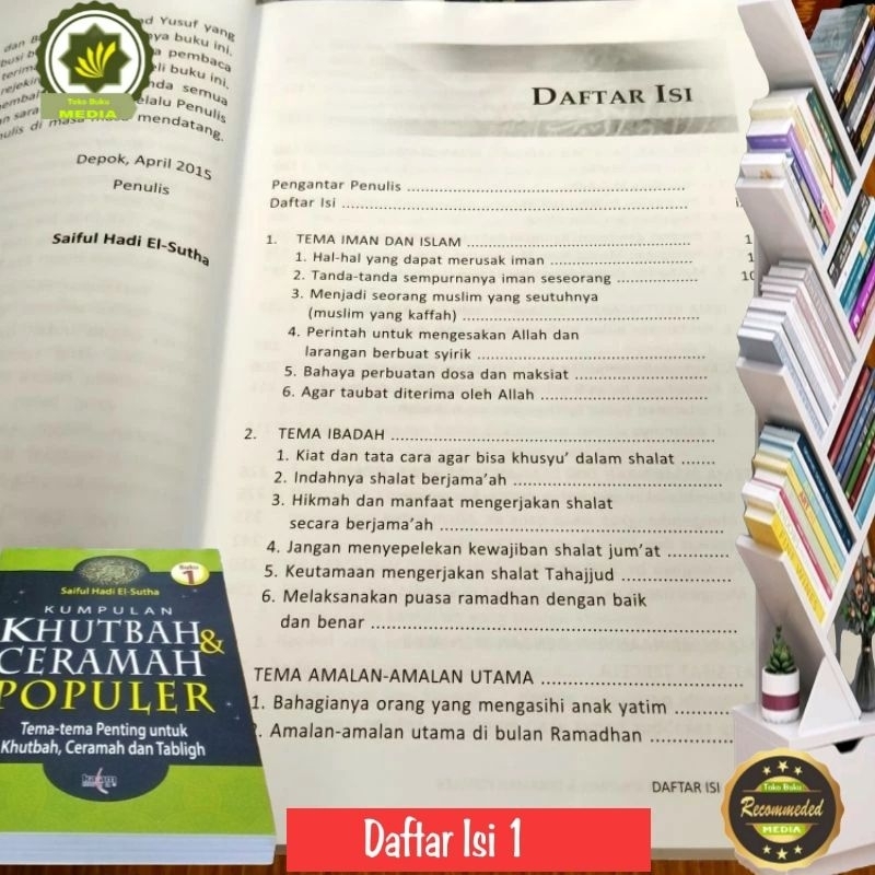 Jual Buku KUMPULAN KHUTBAH dan CERAMAH POPULER + Bonus MENYATUKAN UMMAT ...