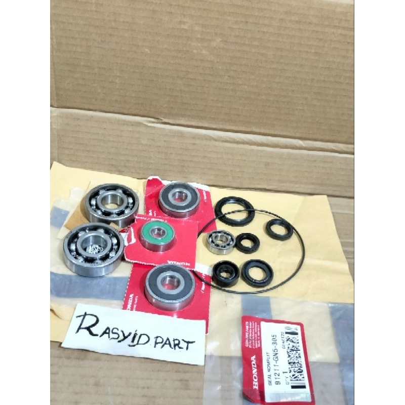 Jual Bearing kruk as set kanan dan kiri + laher rasio plus seal mesin ...