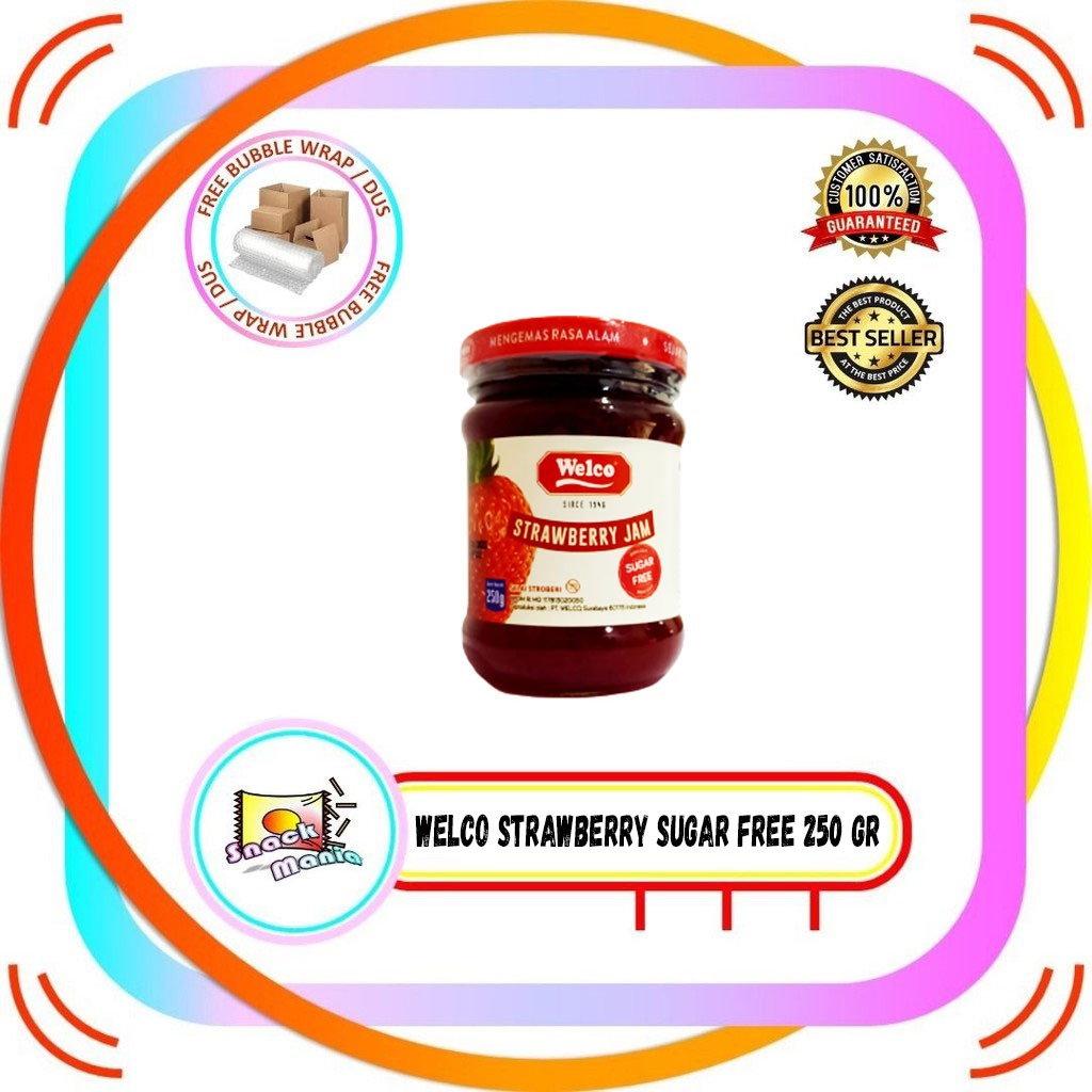 Jual Welco Selai Strawberry Sugar Free Jam ~ 250 gr Stroberi | Shopee ...
