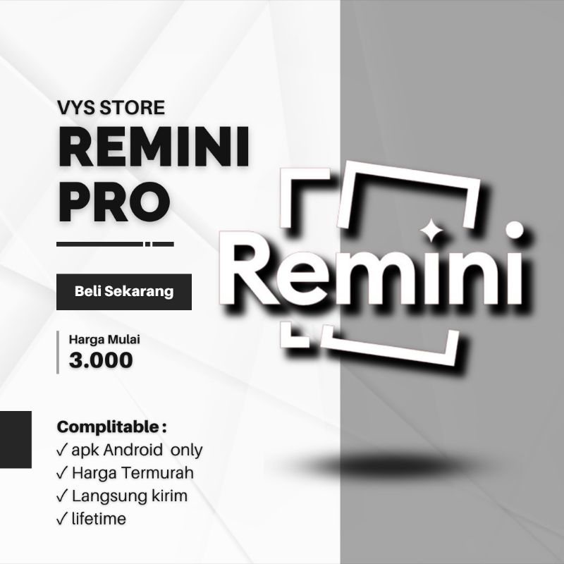 Jual Remini Pro 1 Tahun (Bukan web / bukan apkmod)
