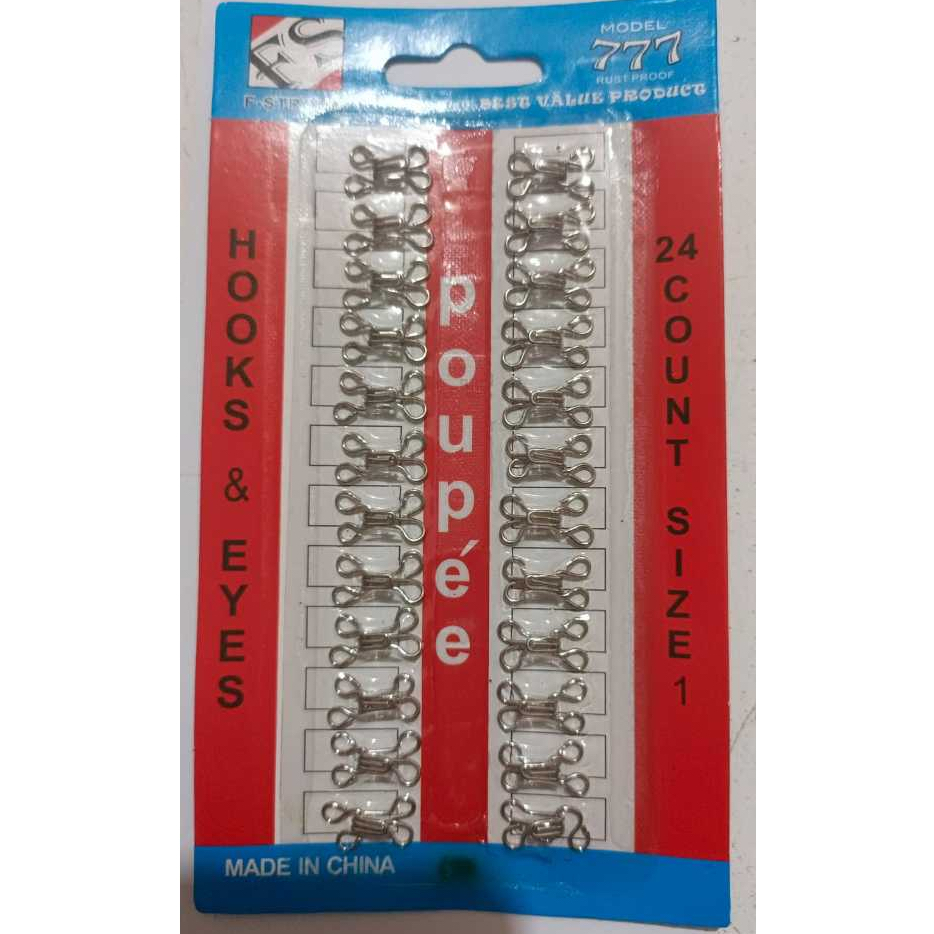 Jual Hak Kait / Pengait Bra / Kaitan BH / Kancing Hook Bra Isi Per 24 ...