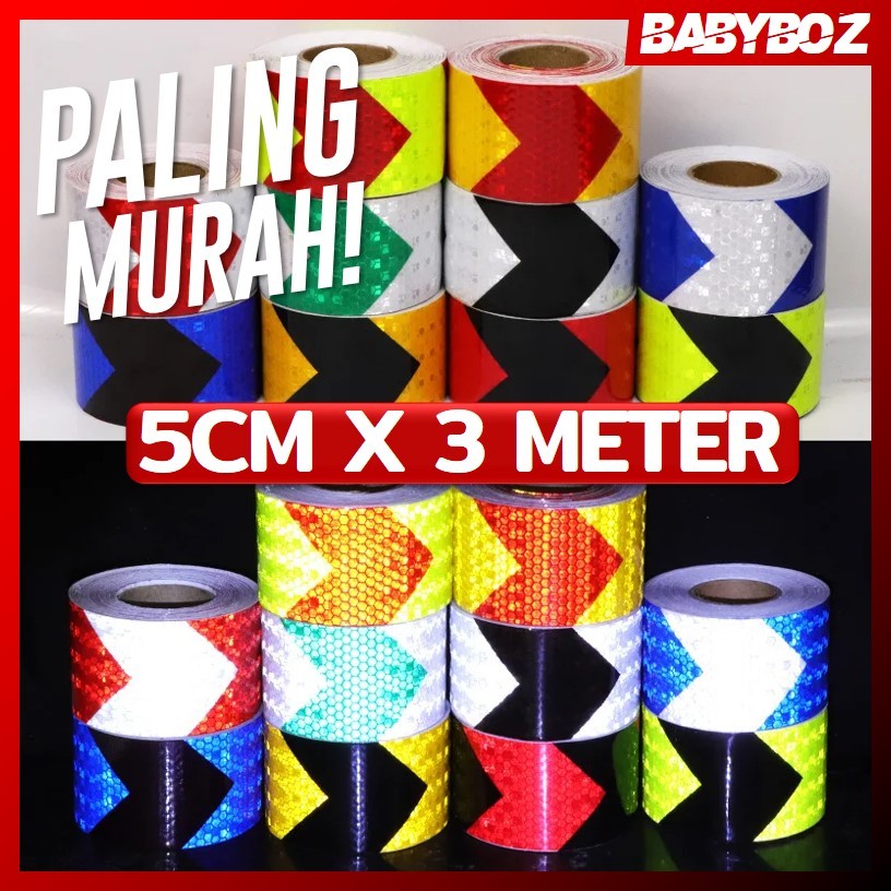 Jual Babyboz Original Taffpack Stiker Reflektif Multifungsi Warning Strip Tape X Cm X