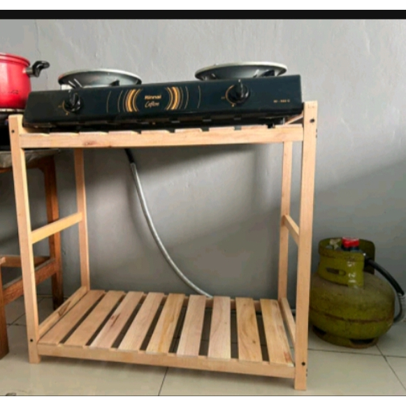 Jual Meja kompor gas 2 tungku rak kompor gas 2 susun rak serbaguna ...
