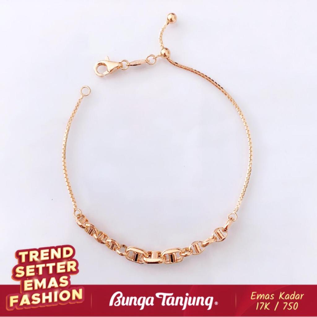 Jual Gelang Serut Herme Emas 17k Bunga Tanjung Gold Shopee Indonesia 6810