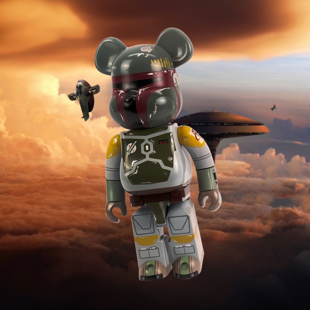 Bearbrick 400% + 100% BAPE x Star Wars - Boba Fett