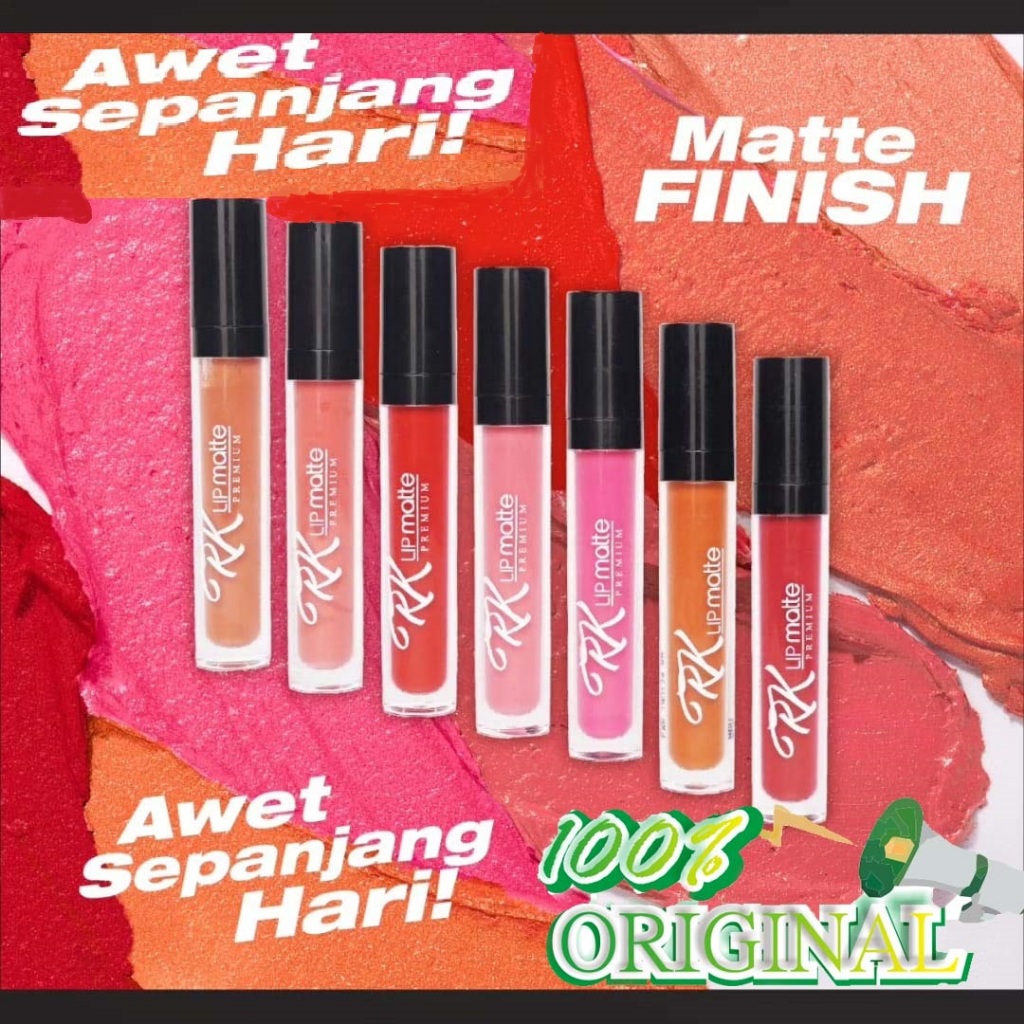 Jual Lipstik Lipstick Lip Matte Krim Cream Pewarna Bibir RK Glow ...